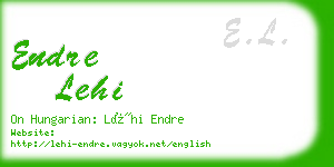 endre lehi business card